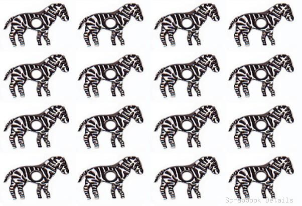 Scrapbook Details Zoo Animal Eyelets - Zebra-zoo animal eyelets, zebra, kids, scrapbooking, embellishments, crafts