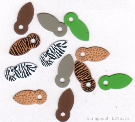 Scrapbook Details Zoo Animal Anchors-scrapbook details, zoo animal anchors, kids, scrapbooking, embellishments