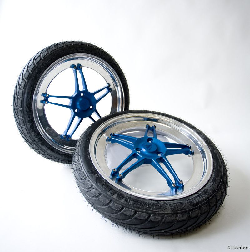 Segway Custom Blue Anodized Rims with Stock tire & tube