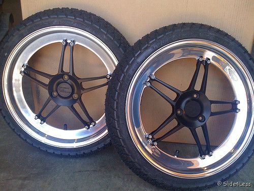 Segway Custom Blk Anodized rims with stock tire & tube