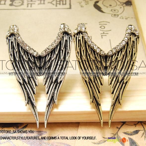 2012-Women-Trendy-Vintage-Punk-Style-Wing-Bling-Rhinestone-Ring-New-FARING021