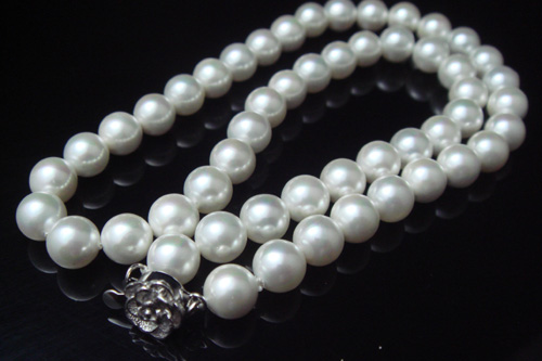 NATURAL WHITE SEASHELL PEARL NECKLACE SN002