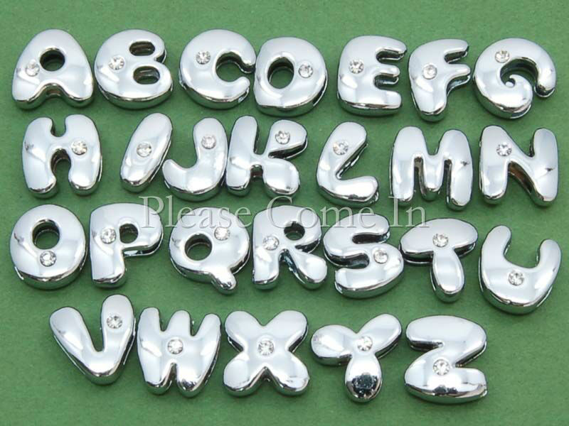 26-Alphabet-Slider-Beads-12mm-4-Wrist-Straps