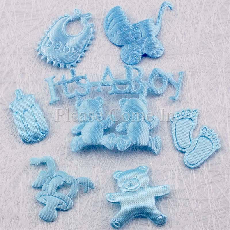 100 Fabric Applique Embellishments for Scrapbooking & Baby Shower - Picture 2 of 27