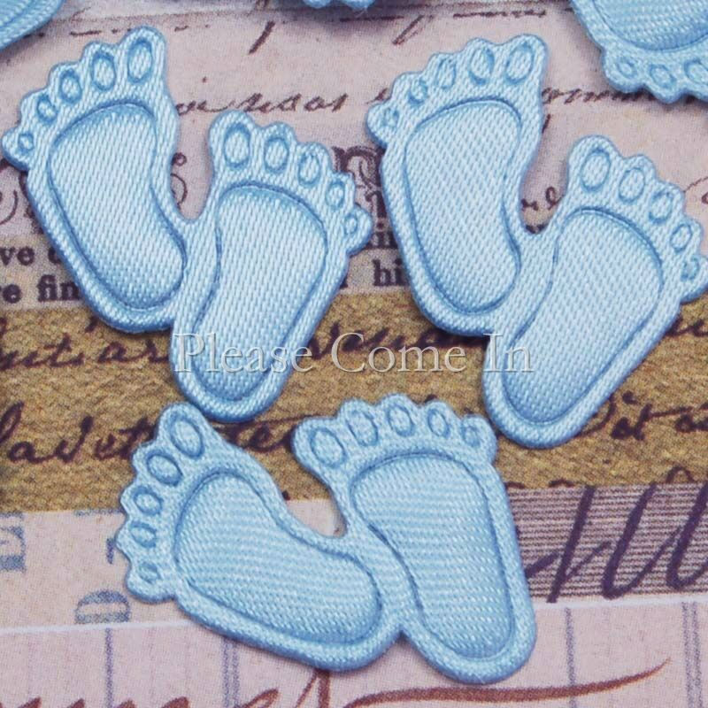 100 Fabric Applique Embellishments for Scrapbooking & Baby Shower - Picture 20 of 27