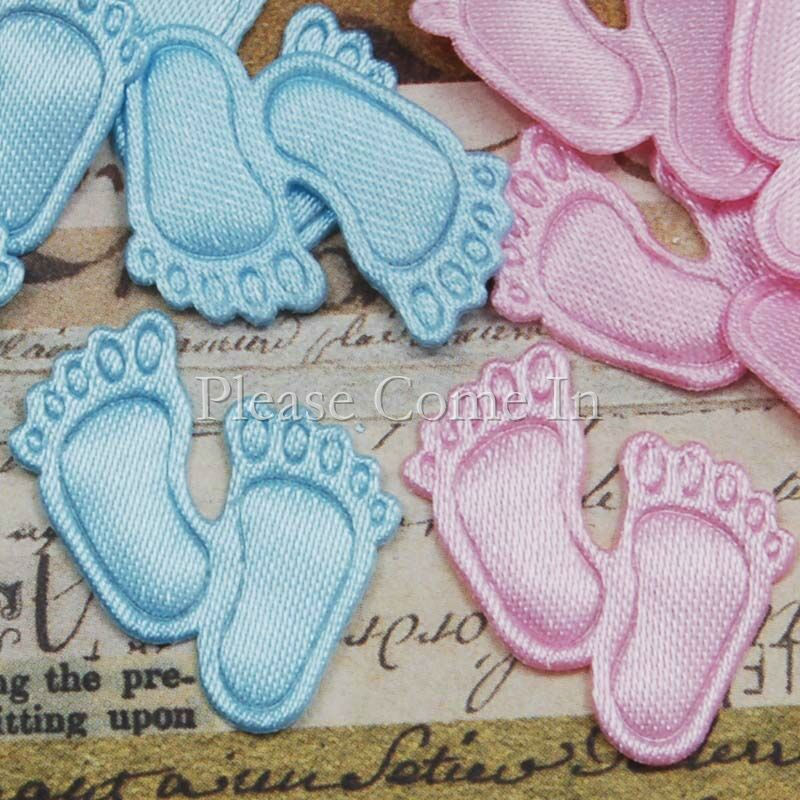 100 Fabric Applique Embellishments for Scrapbooking & Baby Shower - Picture 19 of 27