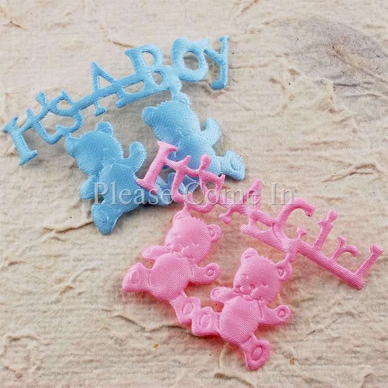 100 Fabric Applique Embellishments for Scrapbooking & Baby Shower - Picture 10 of 27