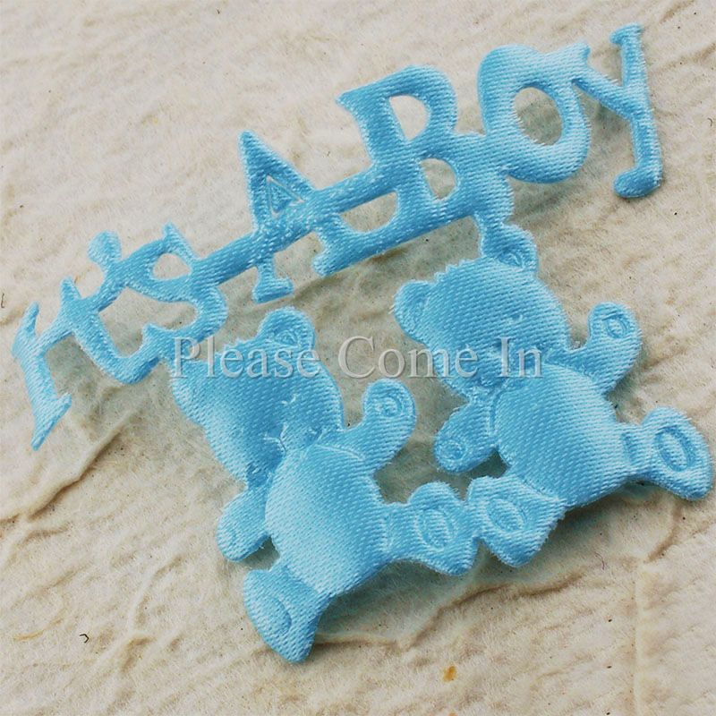 100 Fabric Applique Embellishments for Scrapbooking & Baby Shower - Picture 11 of 27