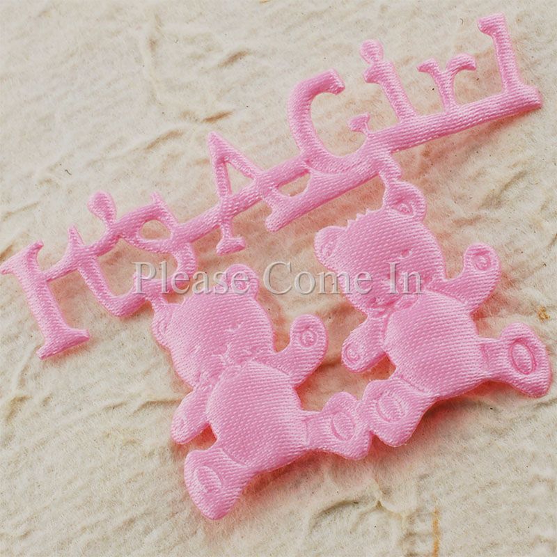 100 Fabric Applique Embellishments for Scrapbooking & Baby Shower - Picture 12 of 27