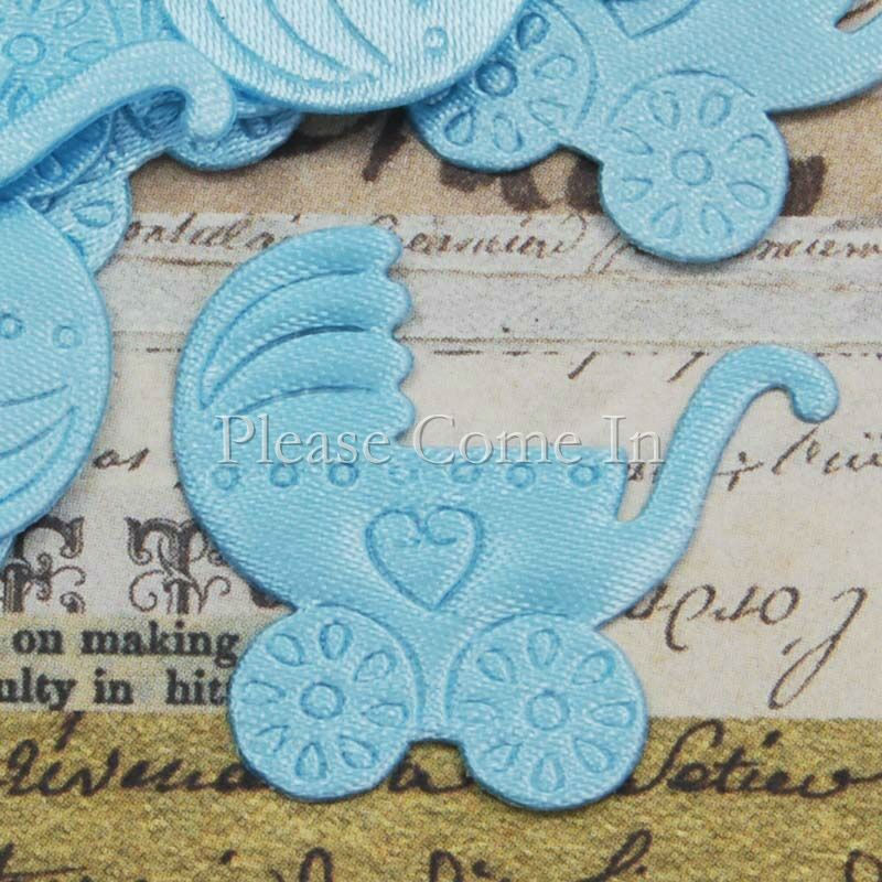 100 Fabric Applique Embellishments for Scrapbooking & Baby Shower - Picture 8 of 27