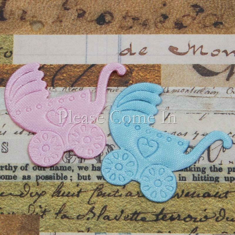 100 Fabric Applique Embellishments for Scrapbooking & Baby Shower - Picture 7 of 27