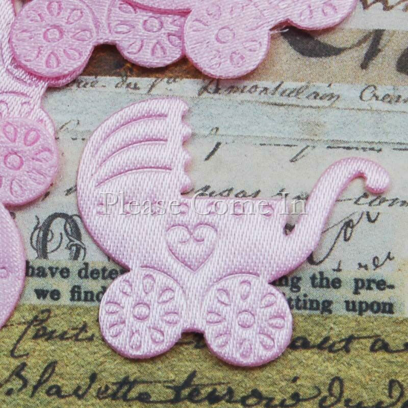 100 Fabric Applique Embellishments for Scrapbooking & Baby Shower - Picture 9 of 27