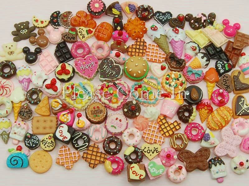 50 Resin Embellishment Cabachon Mixed Mystery Pack