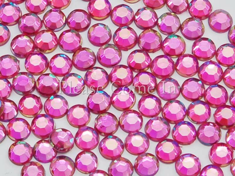 1000-AB-Pink-3mm-Rhinestones-Scrapbooking-Nail-Art