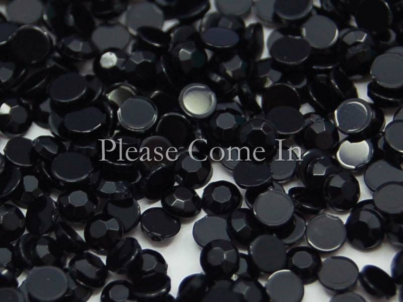 1000-Black-3mm-Rhinestone-Scrapbooking-Nail-Art