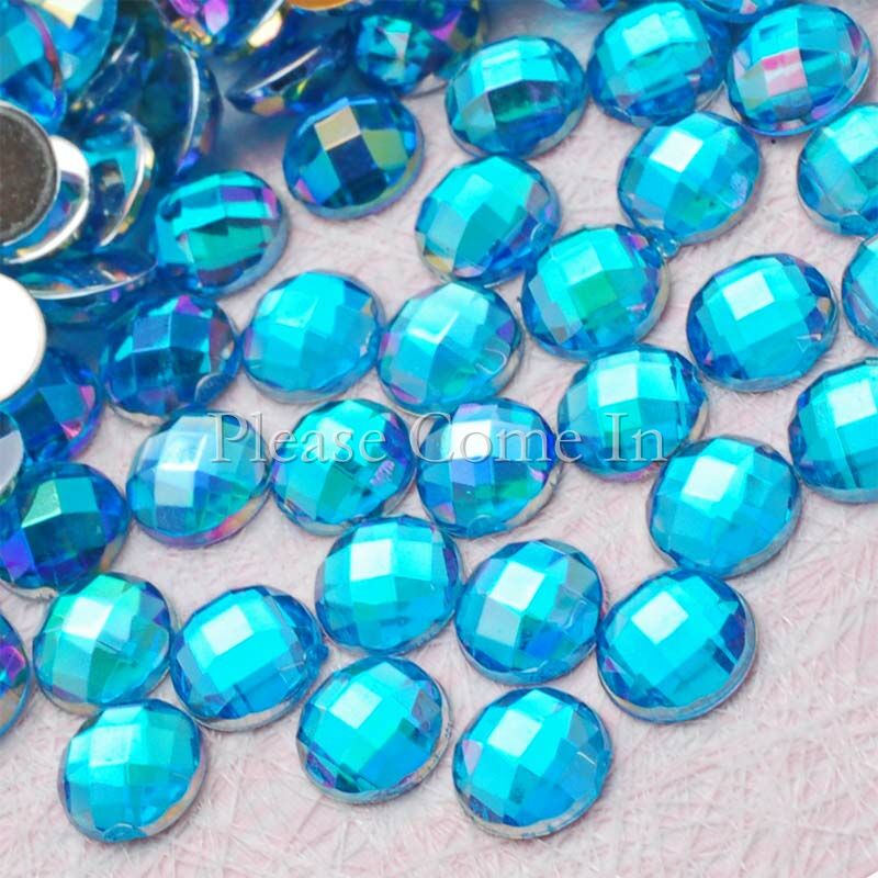 500-Rhinestone-5mm-Globe-Cut-AB-Sky-Blue-Scrapbooking-Wedding