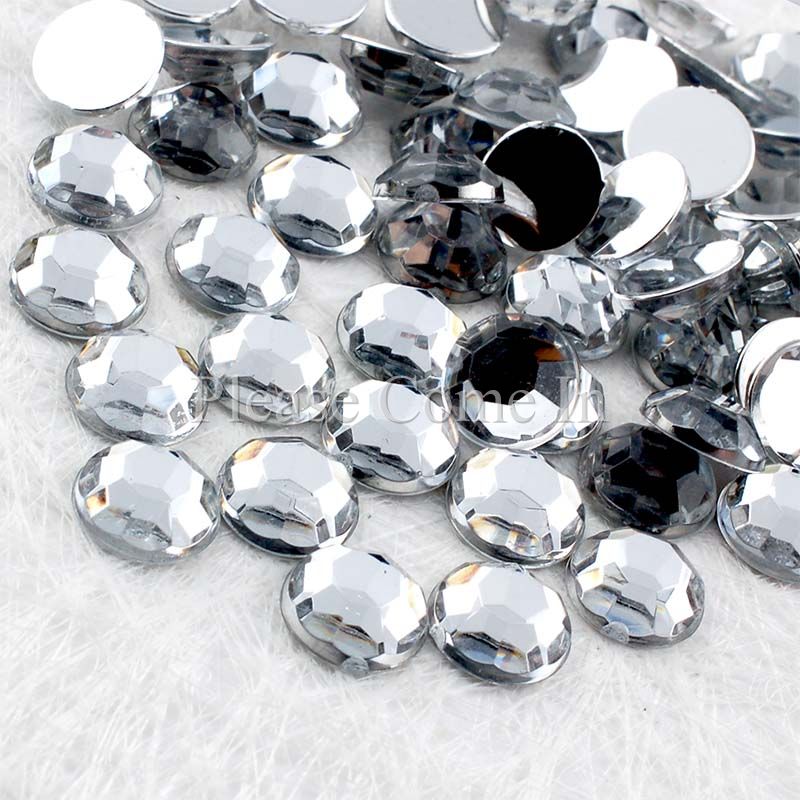 250 to 2,500 7mm Flat Back Round Rhinestones Crystal Gem Scrapbook