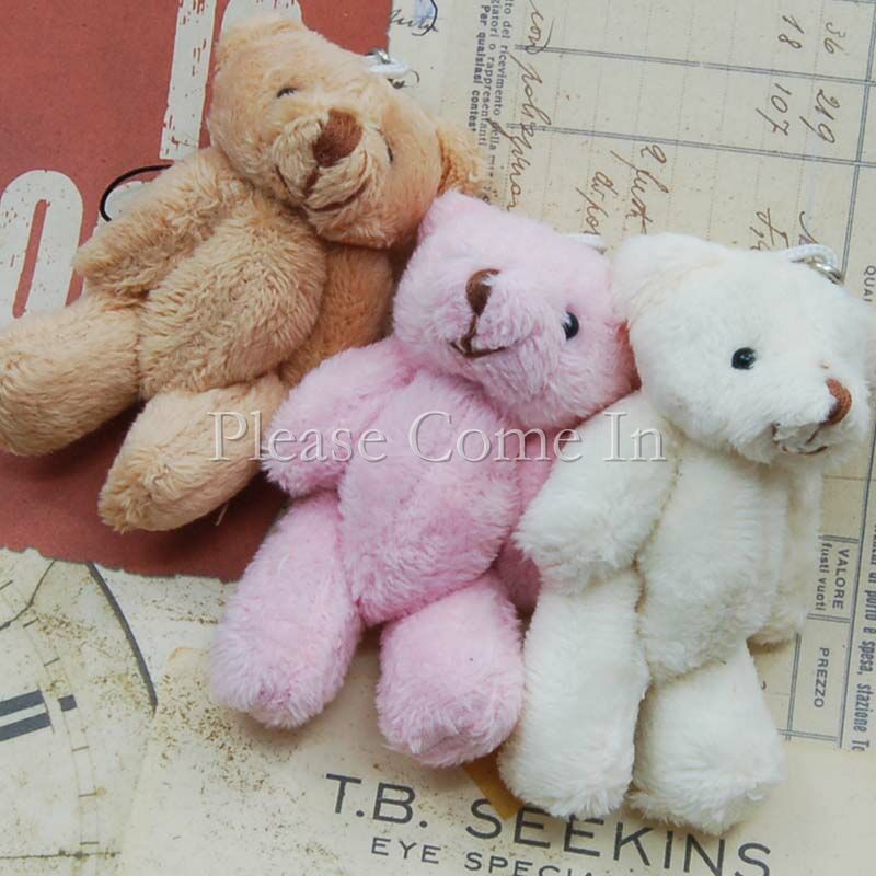 25-Mini-Plush-Teddy-Bear-Mixed-80mm