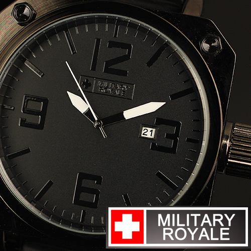 NEW MEN MILITARY ROYALE U.S BLACK BOAT ETD ARMY WATCH 