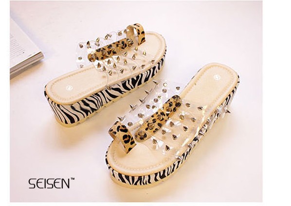 BIGTREE New Arrival Women Flip Flop Super High Heel Wedges Platform Flip Flops Women Women 
