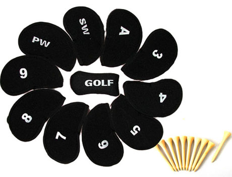 11X Iron Putter Golf  Head covers & 10 Free Golf Tees