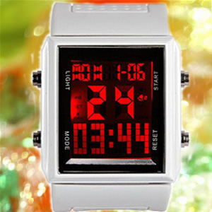New white BAND man ALARM free wrSPORT WATCHnr gift W001
