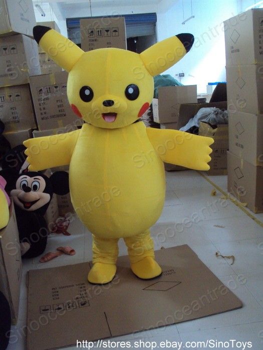 Pikachu Pokemon Mascot Costume Fancy Dress Outfit EPE