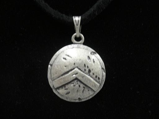 "SHIELD PENDANT" 300 Spartan Warrior Leather Necklace