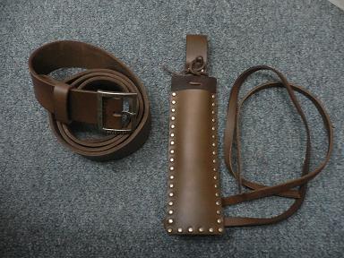 SWEENEY TODD Leather BELT L+Free Clip Halloween Costume