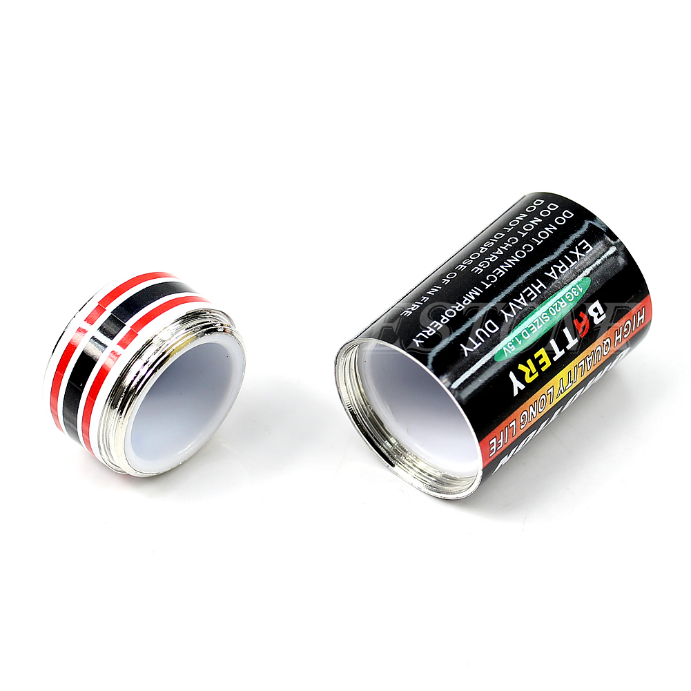 Diversion Safe Stash Pill Box Battery Secret Hidden Money Coins