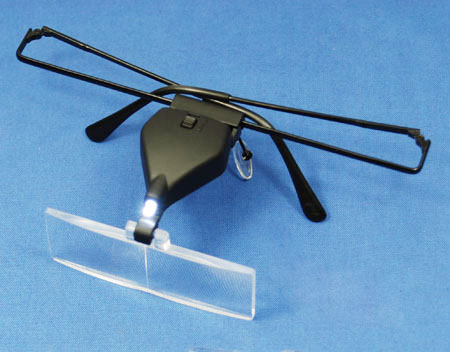 Glasses Magnifier + 3 Changeable Lens+ LED for Dental