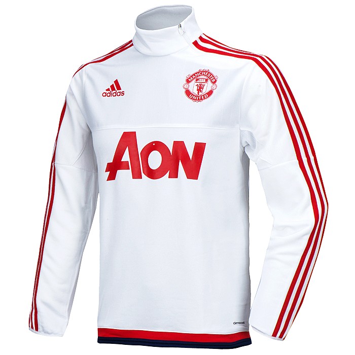 Adidas 2015/16 Manchester United White Soccer Football Training Top AC1968 eBay