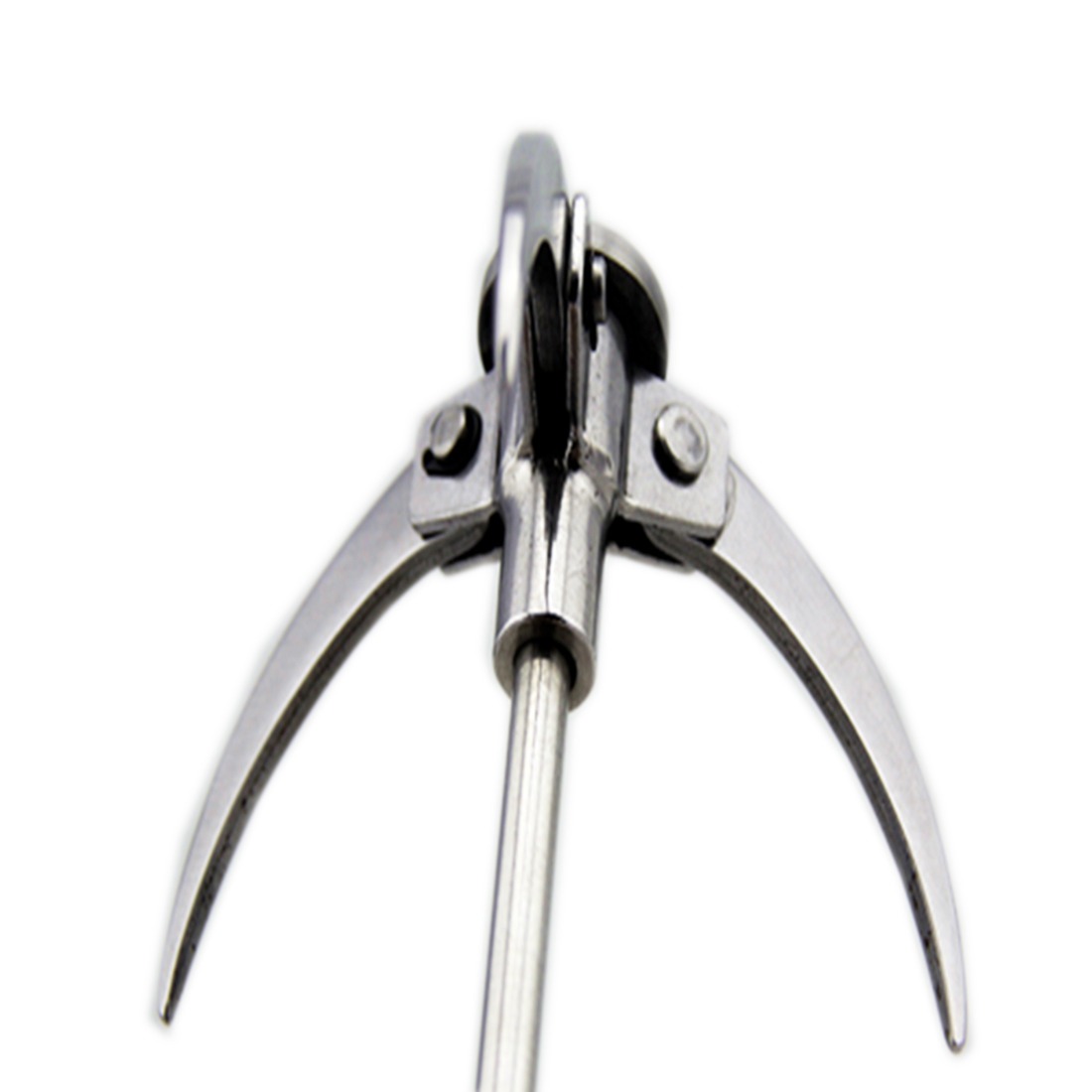 Outdoor Folded Claw Grappling Hook Climbing Carabiner Rappel Spring Steel