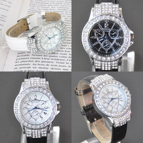 TOP-New-Womens-Crystal-Analog-Quartz-Ladies-Wrist-Leather-Band-Gift-Watch-S11T