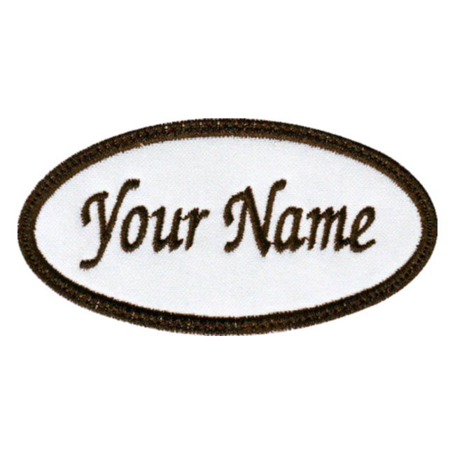 CUSTOM EMBROIDERED NAME TAG SEW ON PATCH (E) eBay