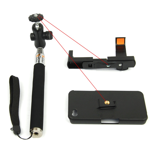 Travel Self Shot Camera Extender Monopod For Smart Cell Phone iPhone 4G
