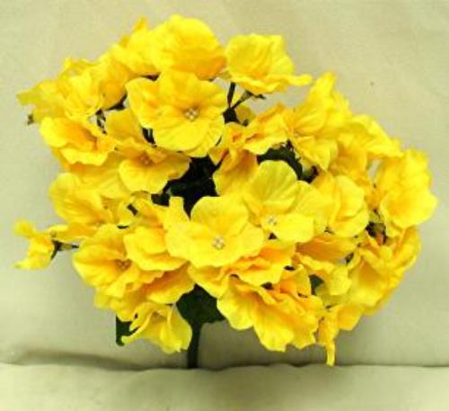 Details about 72 YELLOW Hydrangea Silk Wedding Bouquet Flowers