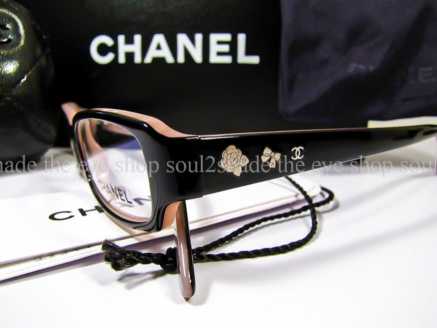 New Authentic Chanel 3145 Eyeglasses Frame Black Pink eBay