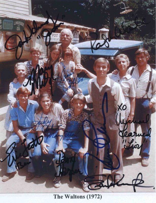 The Waltons  ENTIRE CAST (10) SIGNED 8X10 PREPRINT COA