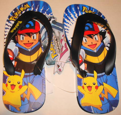 NEW BOYS POKEMON SANDALS FLIP FLOPS SIZE 11/12