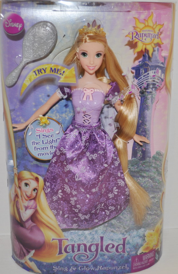 new disney tangled rapunzel singing sing amp glow doll ebay disney tangled sing and glow light up rapunzel doll