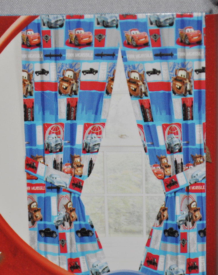 NEW DISNEY PIXAR CARS Mcqueen Mater Finn Mcmissile WINDOW CURTAINS