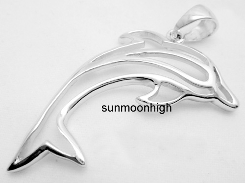 925 STERLING SILVER CUTE DOLPHIN PENDANT DZ06