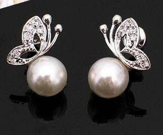 925 STERLING SILVER PINK MOTHER OF PEARL EARRINGS EH01