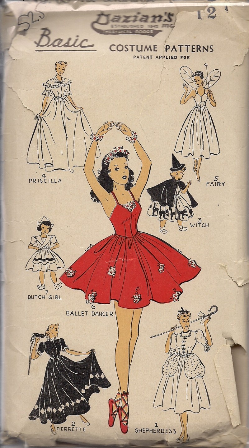 Vintage Dazian Dance Costumes Sewing Patterns D65 Sz12
