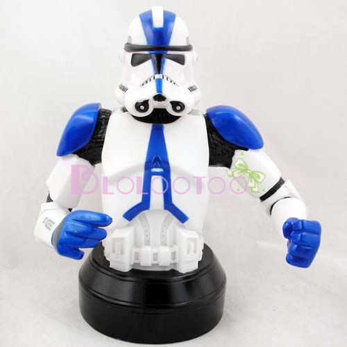 Star Wars Clone Trooper Figure Coin Piggy Bank Blue