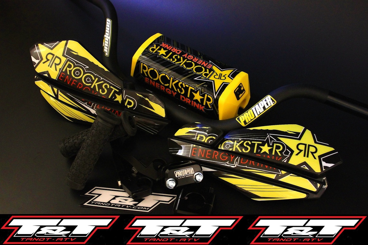 yamaha 660 raptor pro taper handlebar 660 raptor hand guards rockstar