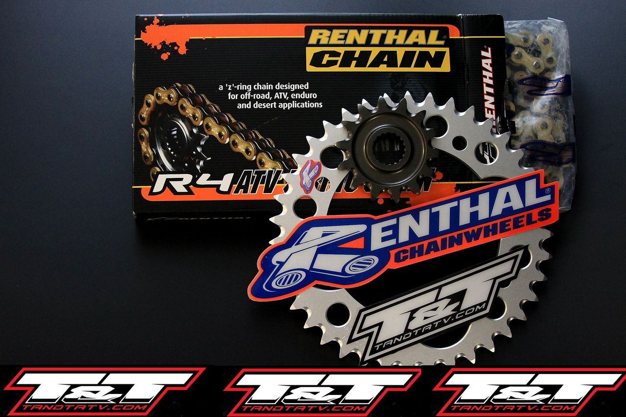 yamaha 700 raptor chain sprocket kit renthal front sprocket rear