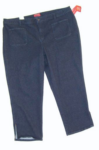 Nwt Women's Chaps Denim Nakota Dark Blue Jeans 24w