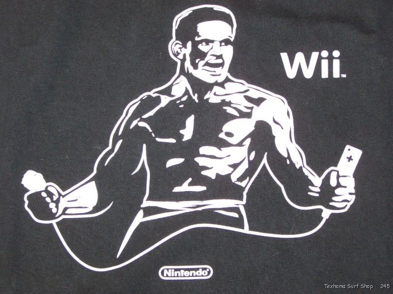 Nintendo Wii T SHIRT Video Game Bruce Lee indie sk8r L